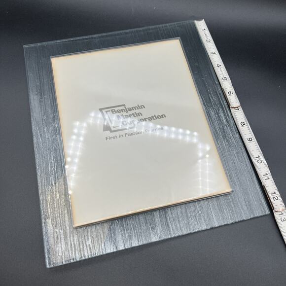 Vintage Benjamin Martin Art Glass Textured Picture Frame 8 x 10" Modern - Picture 5 of 9